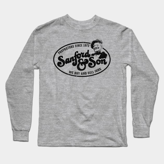 Sanford and Son Worn Logo Lights Long Sleeve T-Shirt by Alema Art